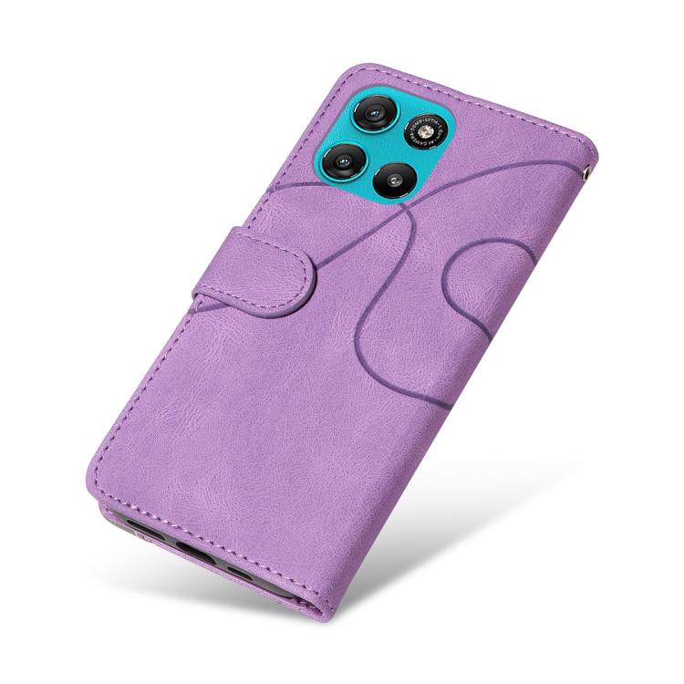 For Motorola Moto G67 Power 5G Dual-color Splicing Flip Leather Phone Case