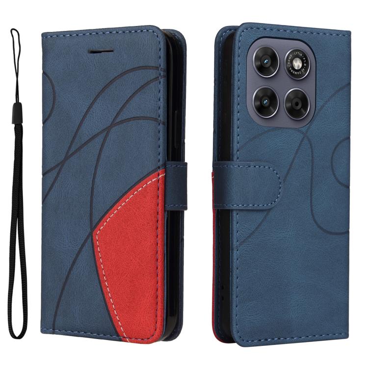 For Motorola Moto G67 5G/G77 5G Global Dual-color Splicing Flip Leather Phone Case