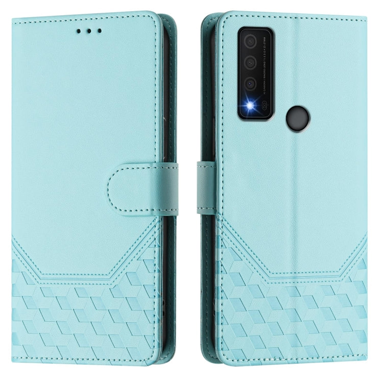 For TCL 30 XE 5G Honeycomb Embossing RFID Leather Phone Case