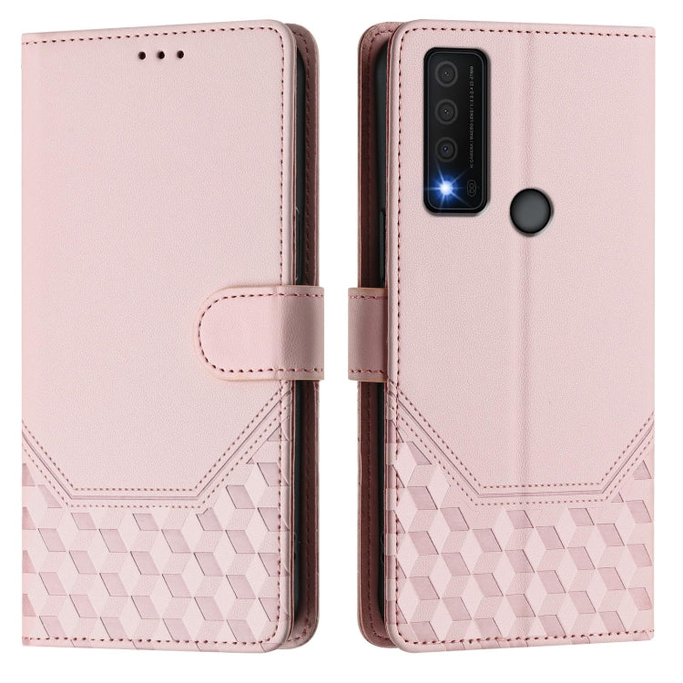 For TCL 30 XE 5G Honeycomb Embossing RFID Leather Phone Case