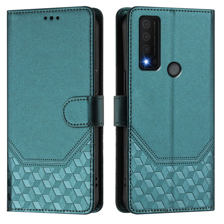 For TCL 30 XE 5G Honeycomb Embossing RFID Leather Phone Case