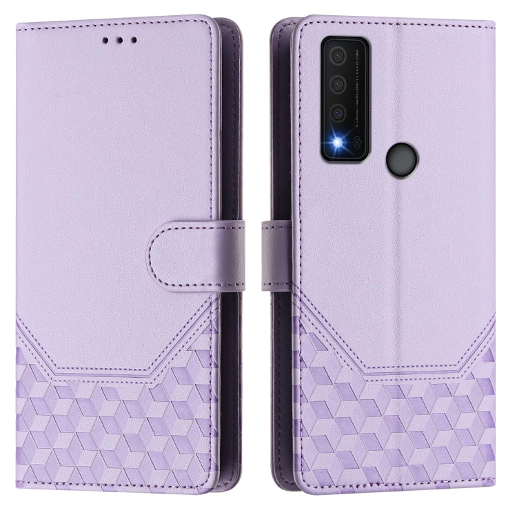 For TCL 30 XE 5G Honeycomb Embossing RFID Leather Phone Case