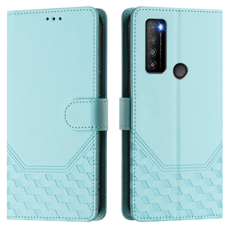 For TCL 30 XL Honeycomb Embossing RFID Leather Phone Case
