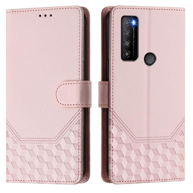 For TCL 30 XL Honeycomb Embossing RFID Leather Phone Case