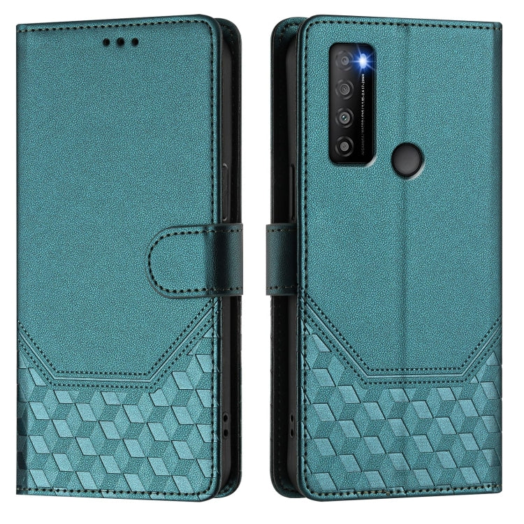 For TCL 30 XL Honeycomb Embossing RFID Leather Phone Case