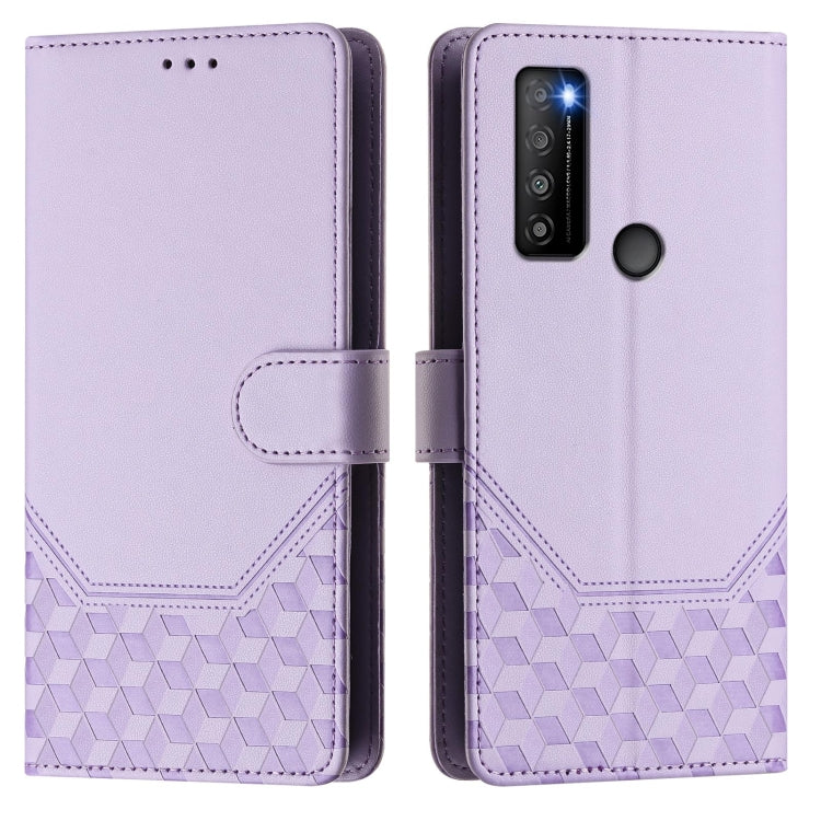 For TCL 30 XL Honeycomb Embossing RFID Leather Phone Case