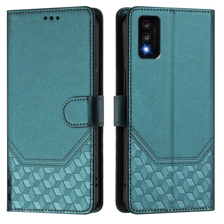 For TCL 30T Honeycomb Embossing RFID Leather Phone Case