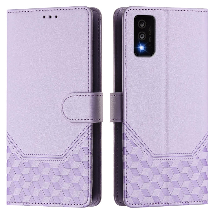 For TCL 30T Honeycomb Embossing RFID Leather Phone Case