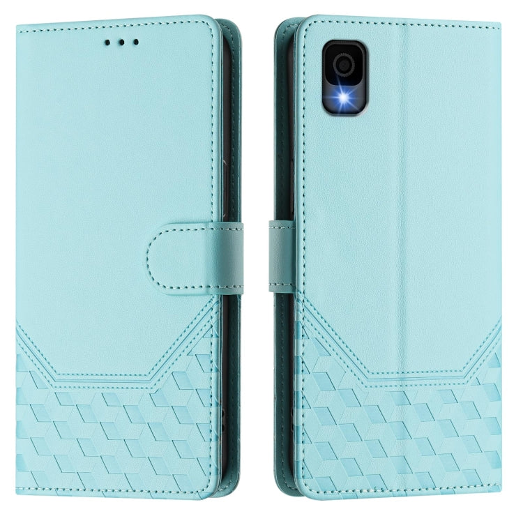 For TCL 30Z Honeycomb Embossing RFID Leather Phone Case