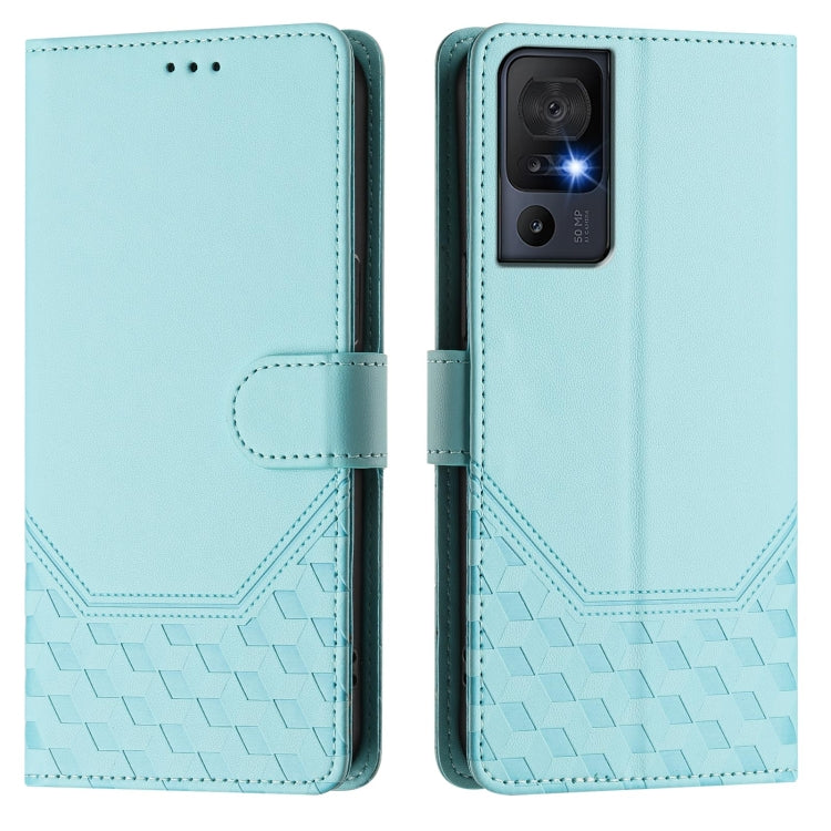 For TCL 40 SE Honeycomb Embossing RFID Leather Phone Case