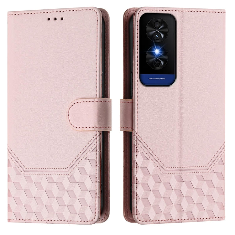 For TCL 50 5G Honeycomb Embossing RFID Leather Phone Case