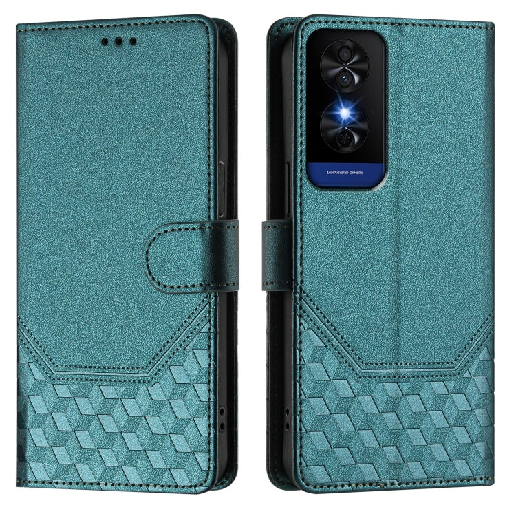For TCL 50 5G Honeycomb Embossing RFID Leather Phone Case