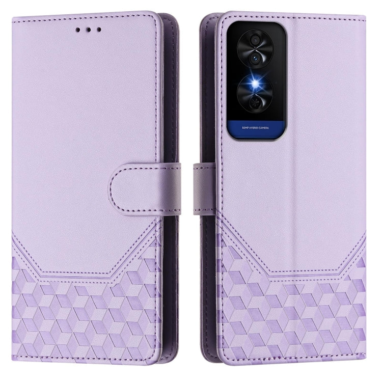 For TCL 50 5G Honeycomb Embossing RFID Leather Phone Case