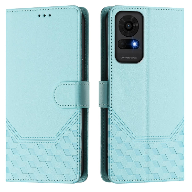 For TCL 50 LE Honeycomb Embossing RFID Leather Phone Case