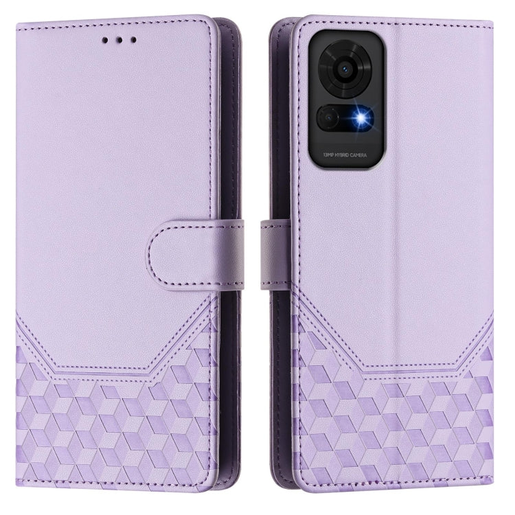 For TCL 50 LE Honeycomb Embossing RFID Leather Phone Case