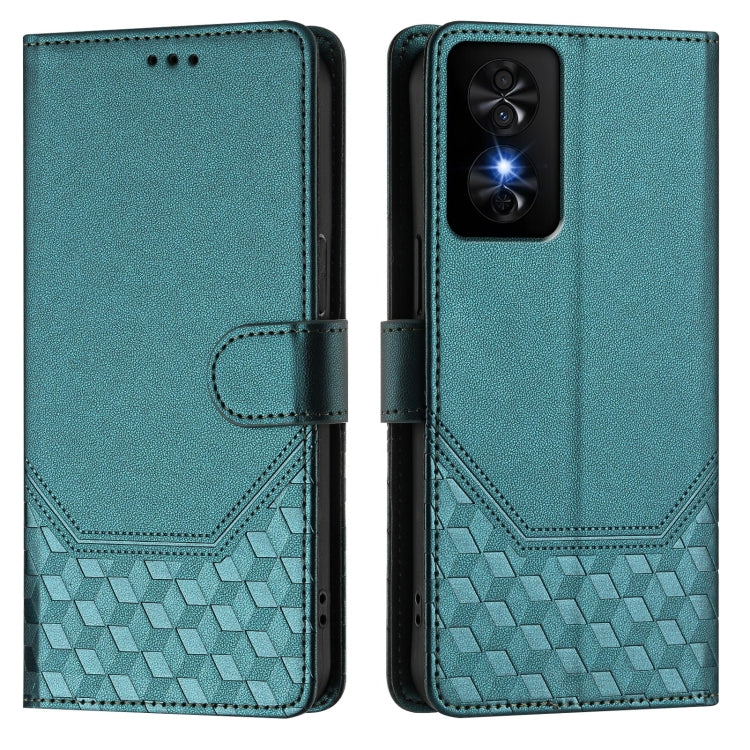 For TCL 50 SE Honeycomb Embossing RFID Leather Phone Case