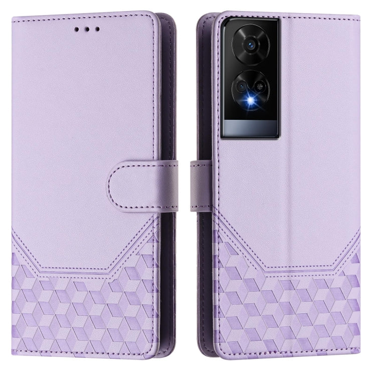 For TCL 50 XE Honeycomb Embossing RFID Leather Phone Case