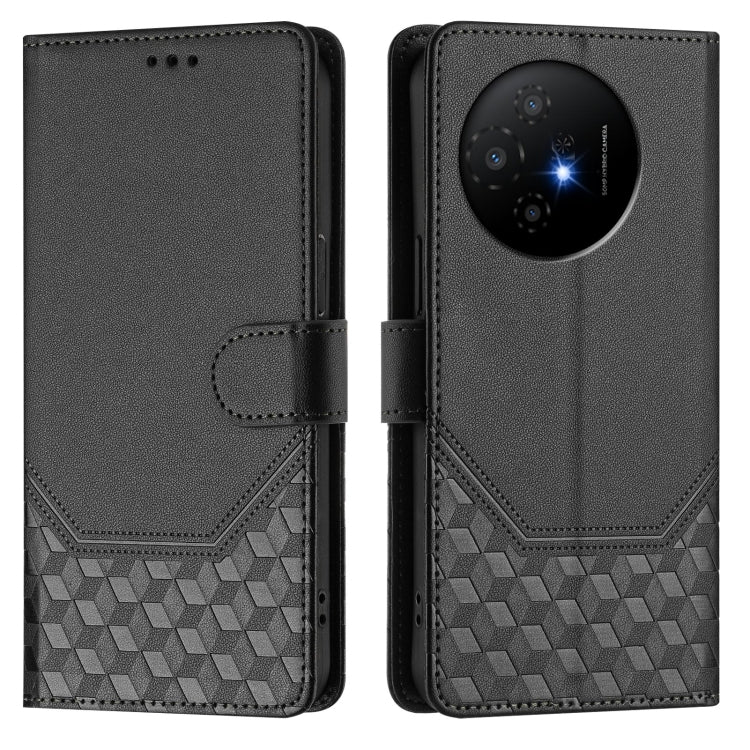 For TCL 50 XL Honeycomb Embossing RFID Leather Phone Case