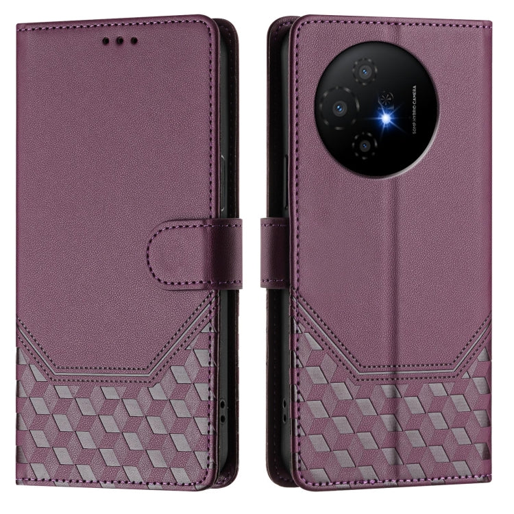 For TCL 50 XL Honeycomb Embossing RFID Leather Phone Case