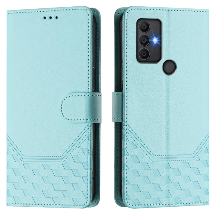 For TCL 305 / 306 Honeycomb Embossing RFID Leather Phone Case