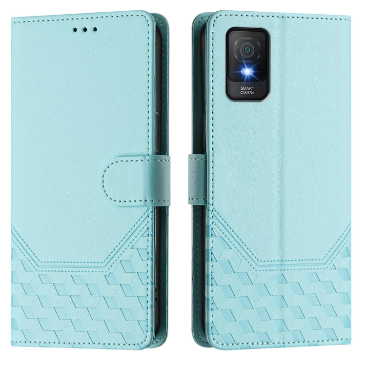 For TCL 403 Honeycomb Embossing RFID Leather Phone Case