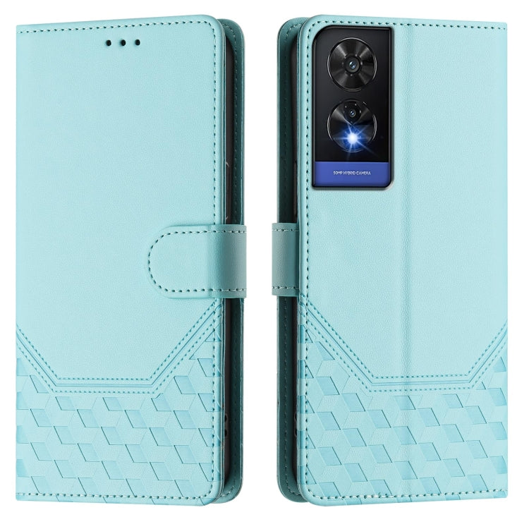 For TCL 505 Honeycomb Embossing RFID Leather Phone Case