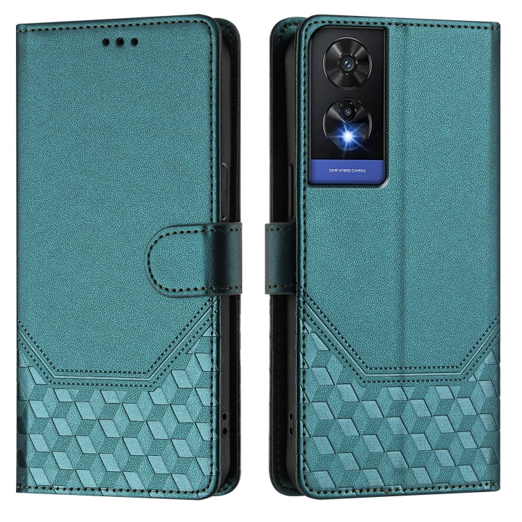 For TCL 505 Honeycomb Embossing RFID Leather Phone Case