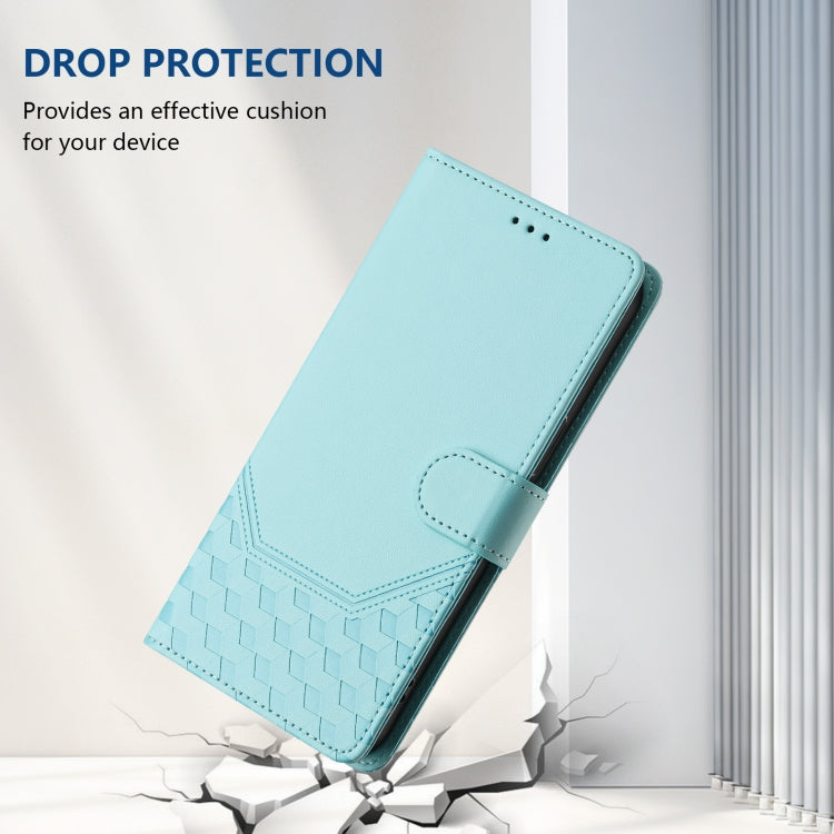 For TCL Stylus 5G Honeycomb Embossing RFID Leather Phone Case