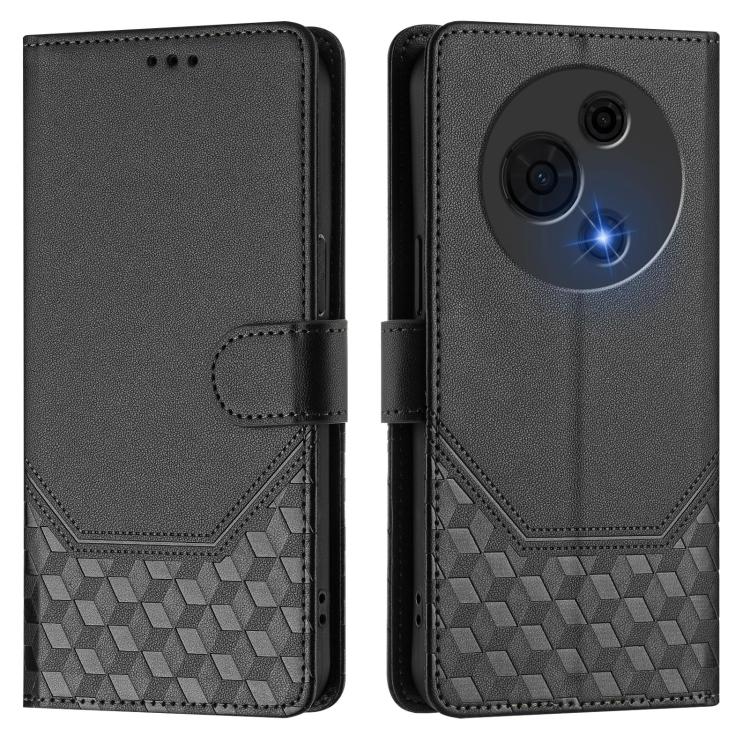 For TCL 60 NxtPaper Honeycomb Embossing RFID Leather Phone Case