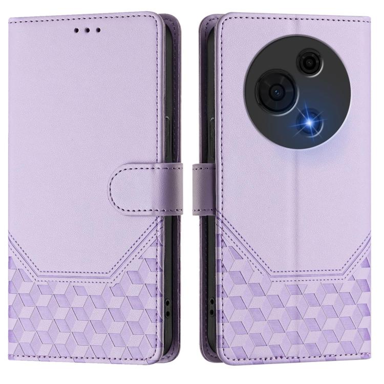 For TCL 60 NxtPaper Honeycomb Embossing RFID Leather Phone Case