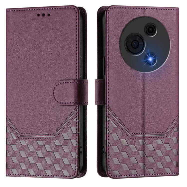 For TCL 60 NxtPaper Honeycomb Embossing RFID Leather Phone Case