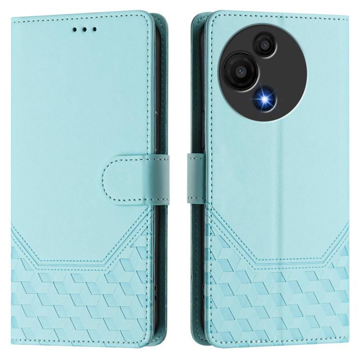 For TCL 605 / 60 SE Honeycomb Embossing RFID Leather Phone Case