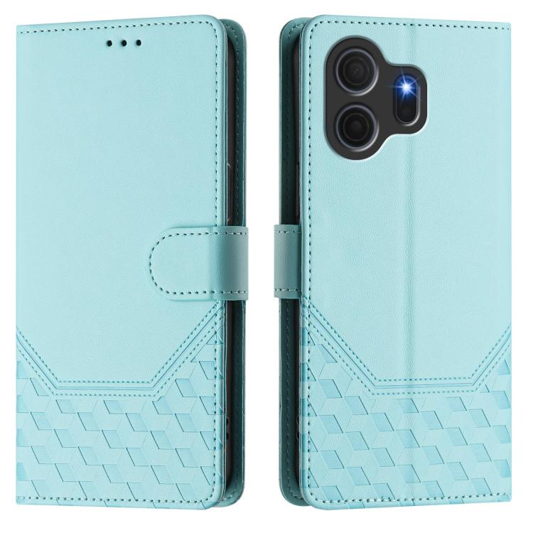 For TCL Nxtpaper 70 Pro 5G Honeycomb Embossing RFID Leather Phone Case