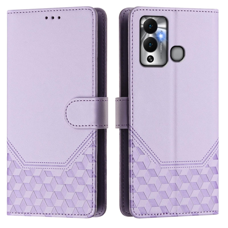 For Infinix Hot 12 Play Honeycomb Embossing RFID Leather Phone Case