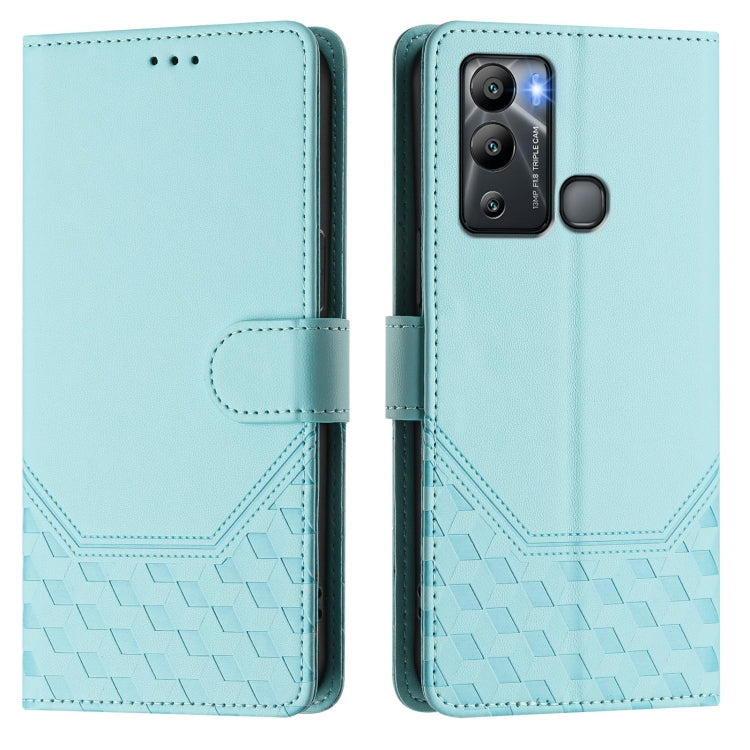 For Infinix Hot 12i / Hot 20i Honeycomb Embossing RFID Leather Phone Case
