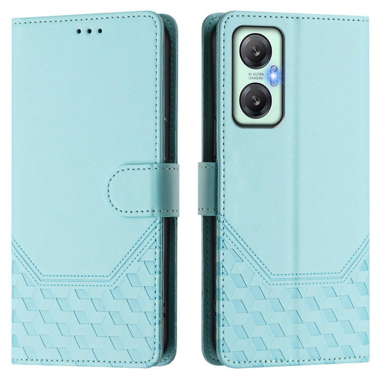 For Infinix Hot 20 5G Honeycomb Embossing RFID Leather Phone Case