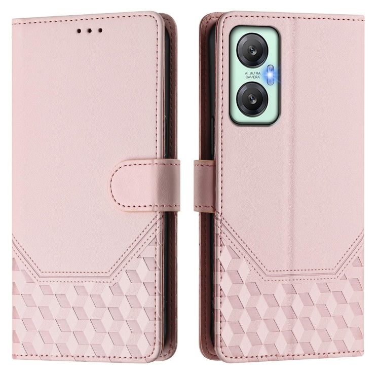 For Infinix Hot 20 5G Honeycomb Embossing RFID Leather Phone Case