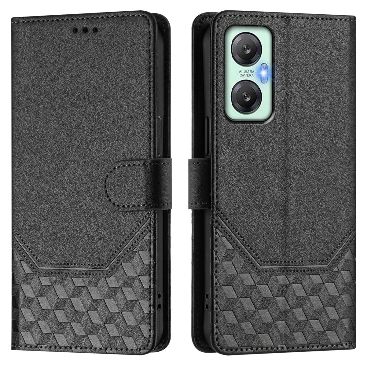 For Infinix Hot 20 5G Honeycomb Embossing RFID Leather Phone Case