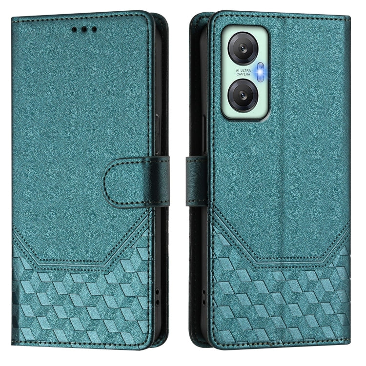 For Infinix Hot 20 5G Honeycomb Embossing RFID Leather Phone Case