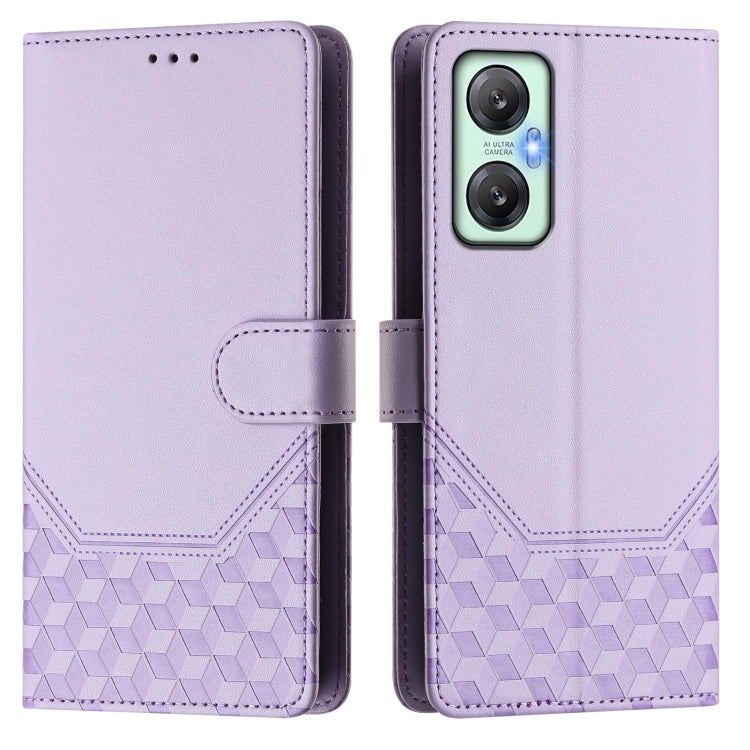 For Infinix Hot 20 5G Honeycomb Embossing RFID Leather Phone Case