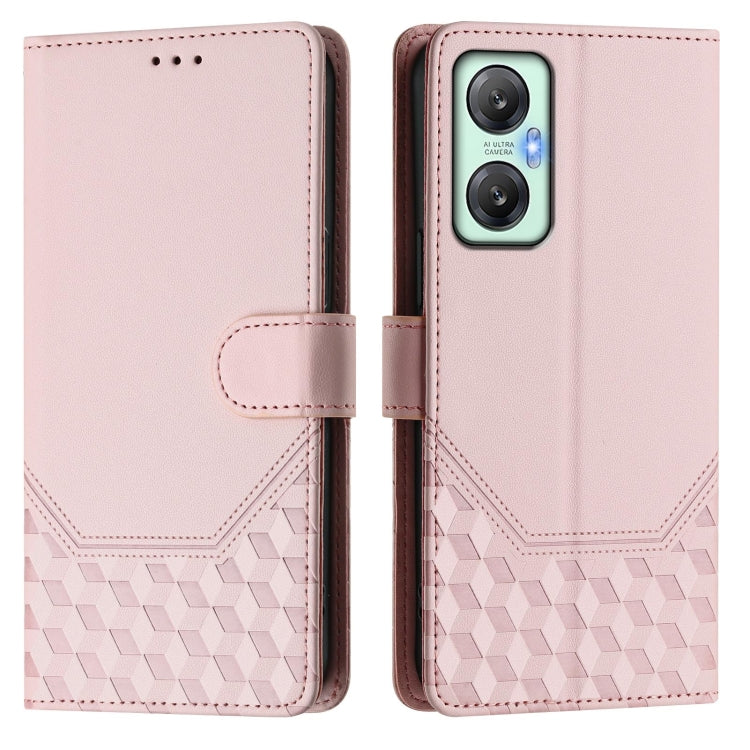 For Infinix Hot 20S / Hot 20 Pro Honeycomb Embossing RFID Leather Phone Case