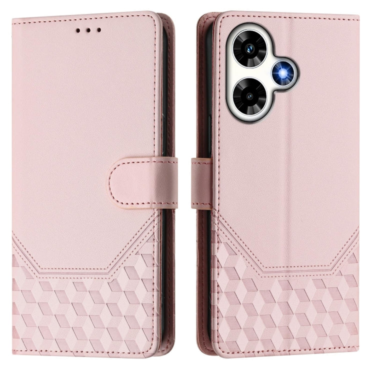 For Infinix Hot 30 4G Honeycomb Embossing RFID Leather Phone Case