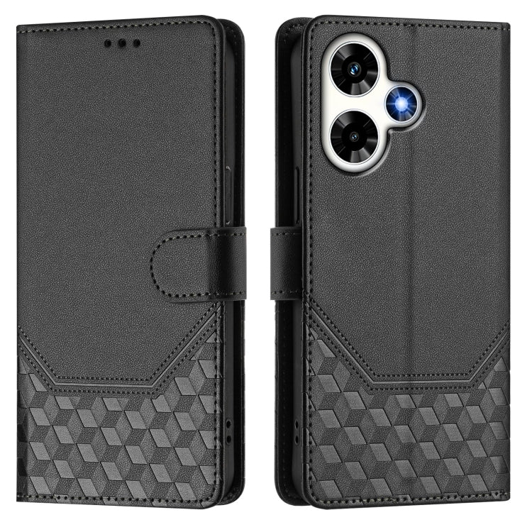 For Infinix Hot 30 4G Honeycomb Embossing RFID Leather Phone Case