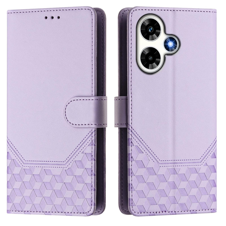 For Infinix Hot 30 4G Honeycomb Embossing RFID Leather Phone Case