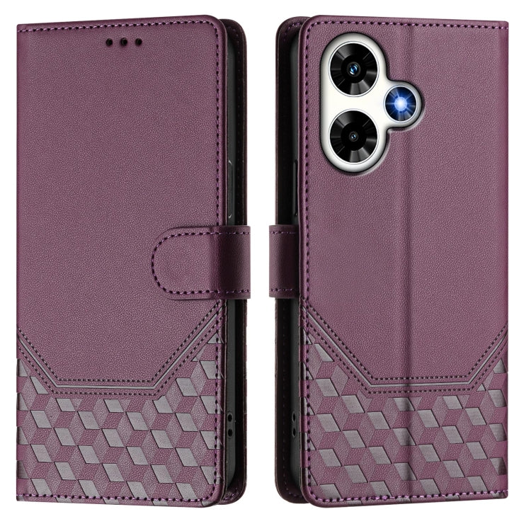 For Infinix Hot 30 4G Honeycomb Embossing RFID Leather Phone Case