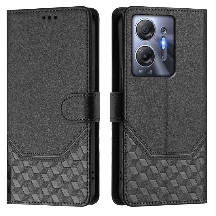 For Infinix Hot 30 5G Honeycomb Embossing RFID Leather Phone Case