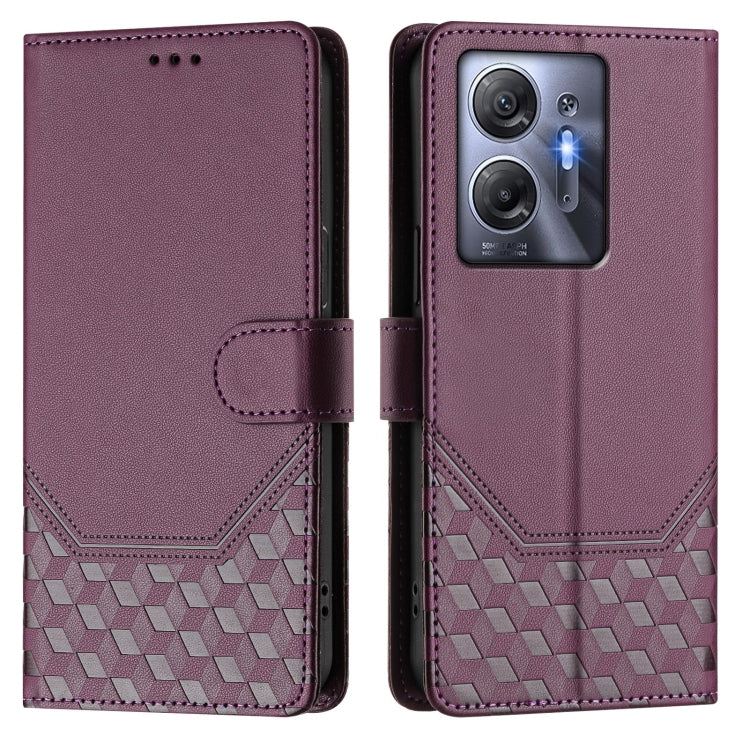 For Infinix Hot 30 5G Honeycomb Embossing RFID Leather Phone Case