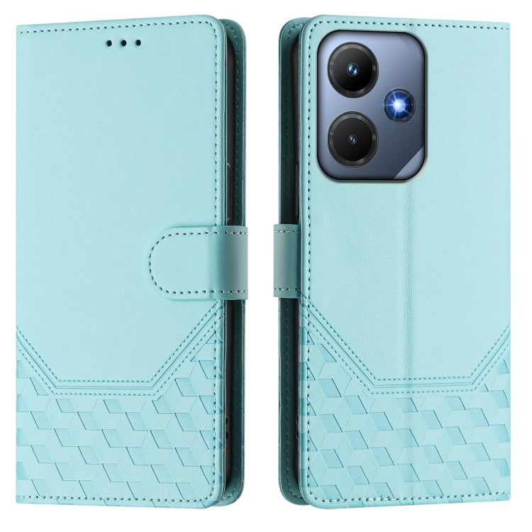 For Infinix Hot 30i Honeycomb Embossing RFID Leather Phone Case