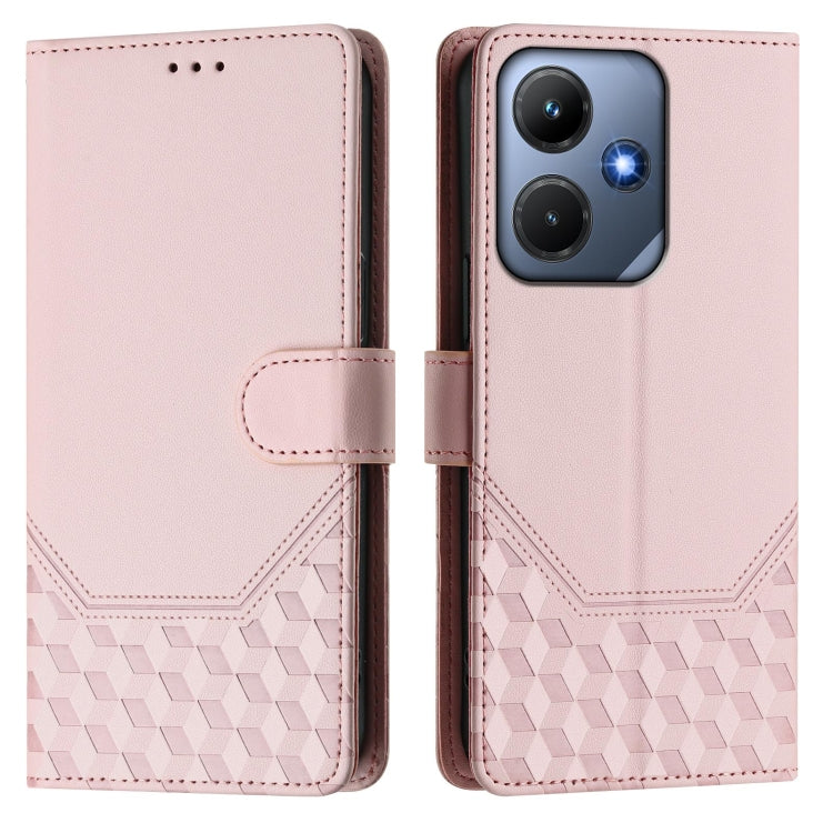 For Infinix Hot 30i Honeycomb Embossing RFID Leather Phone Case