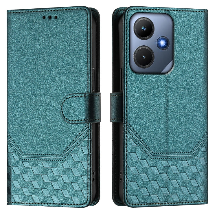 For Infinix Hot 30i Honeycomb Embossing RFID Leather Phone Case